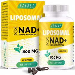 Azaroe NAD+ liposomal y Trans-Resveratrol 800mg 60 cápsulas blandas