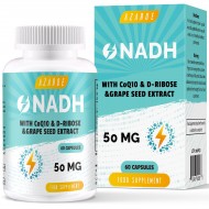 Azaroe NADH 50mg avec CoQ10 Haute puissance, 60 Gélules