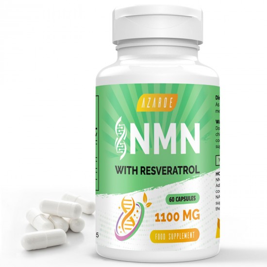 Azaroe Ultra Purity NMN + Trans-Resveratrol 1100mg 60 Capsules