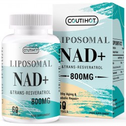 Coutihot Liposomal 800mg NAD+ avec Trans-Resveratrol 60 capsules molles Coutihot Liposomal 800mg NAD+ avec Trans-Resveratrol 60 capsules molles
