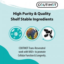 Coutihot Liposomal 800mg NAD+ avec Trans-Resveratrol 60 capsules molles Coutihot Liposomal 800mg NAD+ avec Trans-Resveratrol 60 capsules molles