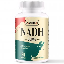 Coutihot NADH 50mg más CoQ10 200 mg 60 cápsulas, forma reducida de NAD+ Coutihot NADH 50mg más CoQ10 200 mg 60 cápsulas, forma reducida de NAD+