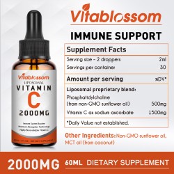 Vitablossom Vitamine C Liposomale à Absorption Maximale 2000mg